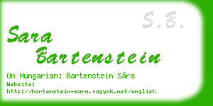 sara bartenstein business card